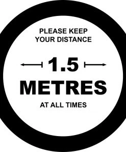 Jim Bradley Social Distancing Floor Decals Design 6 Gyms Social Distancing Signage