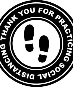 Jim Bradley Social Distancing Floor Decals Design 7 Gyms Social Distancing Signage