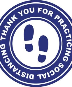 Jim Bradley Social Distancing Floor Decals Design 7 Gyms Social Distancing Signage