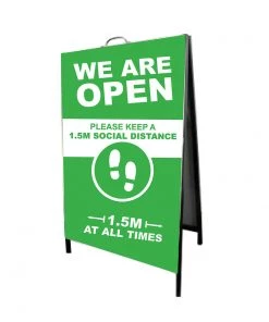 Jim Bradley Gyms Social Distancing Signage A-Frame Social Distancing - Design 3