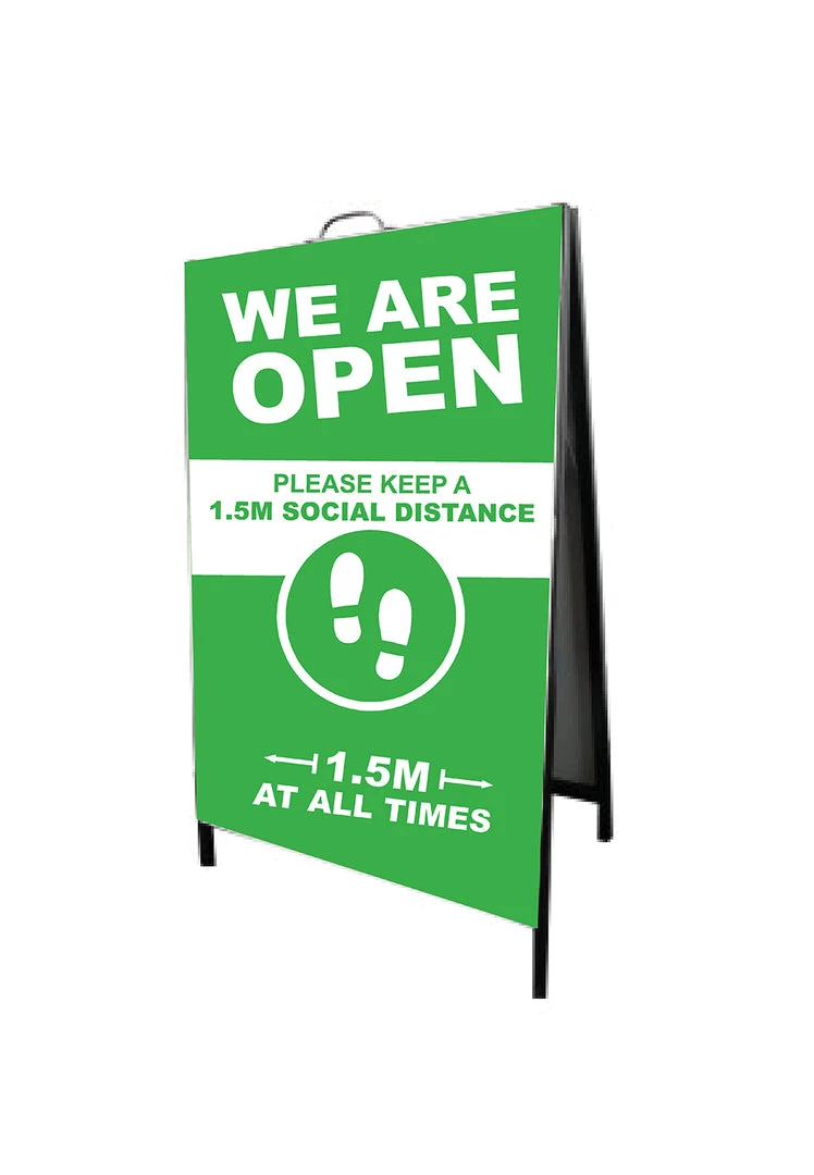 Jim Bradley Gyms Social Distancing Signage A-Frame Social Distancing - Design 3 3 Jim Bradley Gyms Social Distancing Signage A-Frame Social Distancing - Design 3