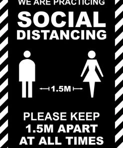 Jim Bradley Gyms Social Distancing Signage A-Frame Social Distancing - Design 2