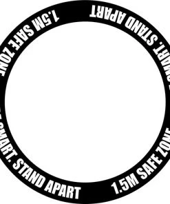 Jim Bradley Social Distancing Floor Decal Full Circle Design 2