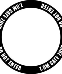 Jim Bradley Social Distancing Floor Decal Full Circle Design 3 Gyms Social Distancing Signage