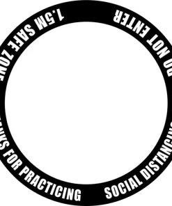 Jim Bradley Gyms Social Distancing Signage Social Distancing Floor Decal Full Circle Design 4