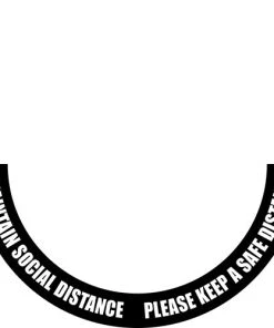 Jim Bradley Social Distancing Floor Decalh Half Circle Design 1 Gyms Social Distancing Signage