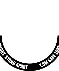 Jim Bradley Social Distancing Floor Decal Half Circle Design 2 Gyms Social Distancing Signage