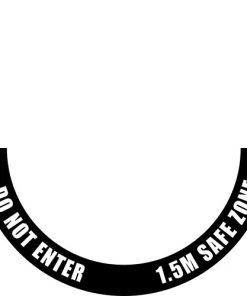 Jim Bradley Gyms Social Distancing Signage Social Distancing Floor Decal Half Circle Design 3