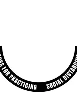 Jim Bradley Social Distancing Floor Decal Half Circle Design 4 Gyms Social Distancing Signage