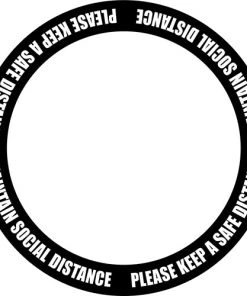 Jim Bradley Social Distancing Floor Decal Full Circle Design 1