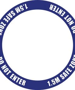 Jim Bradley Social Distancing Floor Decal Full Circle Design 3 Gyms Social Distancing Signage