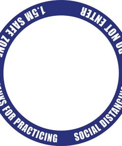 Jim Bradley Gyms Social Distancing Signage Social Distancing Floor Decal Full Circle Design 4