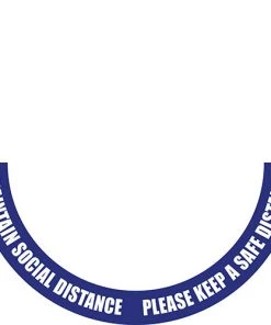 Jim Bradley Social Distancing Floor Decalh Half Circle Design 1 Gyms Social Distancing Signage