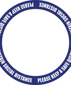 Jim Bradley Social Distancing Floor Decal Full Circle Design 1