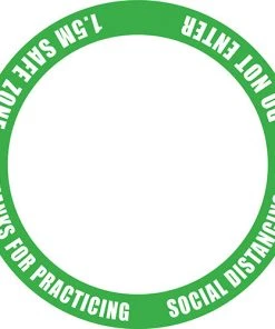 Jim Bradley Gyms Social Distancing Signage Social Distancing Floor Decal Full Circle Design 4