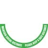 Jim Bradley Social Distancing Floor Decalh Half Circle Design 1 Gyms Social Distancing Signage