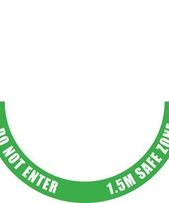 Jim Bradley Gyms Social Distancing Signage Social Distancing Floor Decal Half Circle Design 3