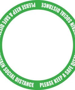 Jim Bradley Social Distancing Floor Decal Full Circle Design 1