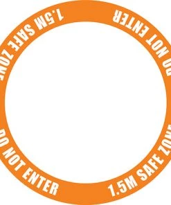 Jim Bradley Social Distancing Floor Decal Full Circle Design 3 Gyms Social Distancing Signage