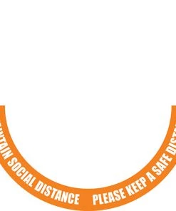 Jim Bradley Social Distancing Floor Decalh Half Circle Design 1 Gyms Social Distancing Signage