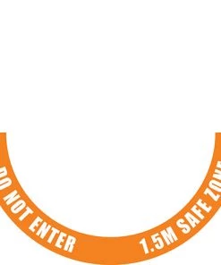 Jim Bradley Gyms Social Distancing Signage Social Distancing Floor Decal Half Circle Design 3