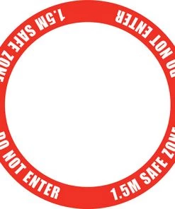 Jim Bradley Social Distancing Floor Decal Full Circle Design 3 Gyms Social Distancing Signage