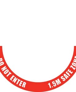 Jim Bradley Gyms Social Distancing Signage Social Distancing Floor Decal Half Circle Design 3