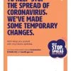 Jim Bradley Coronavirus (COVID-19) – Temporary Changes Poster Gyms Social Distancing Signage